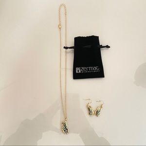 Women’s Butterfly Earrings and Necklace